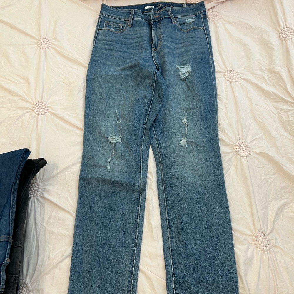 Old navy high rise power slim straight jeans